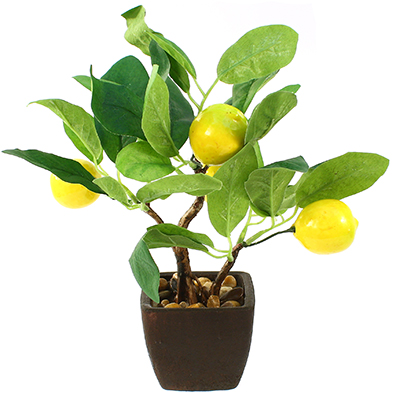 Декоративное дерево "Лимон" h26см в горшке 7,5х7,5см h6,5см (Китай)
