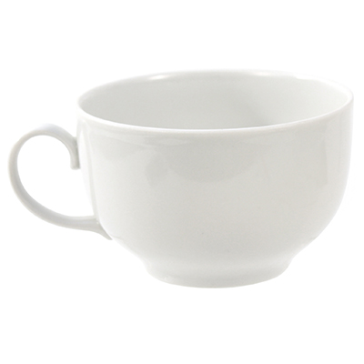 Чашка чайная фарфоровая 210мл, д8,5см, h6см, форма "Янтарь", белье (Россия)