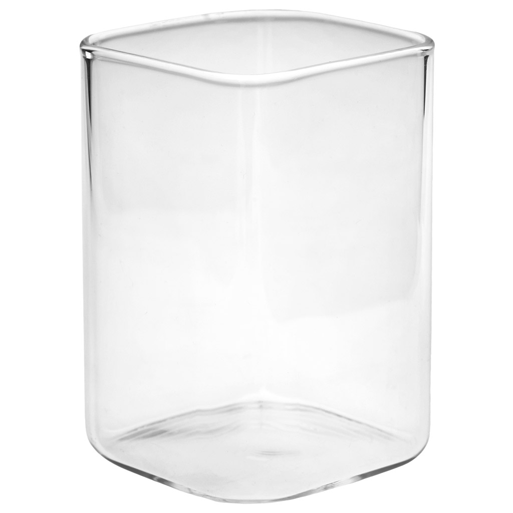 Стакан стеклянный "Квадро" 260мл, 6х6см, h9см, тонкостенное, прозрачное стекло, в коробке (Китай)