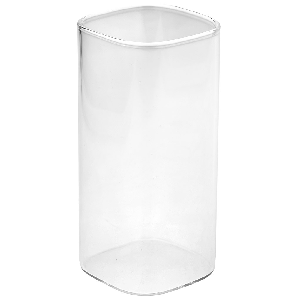 Стакан стеклянный "Квадро" 400мл, 6х6см, h13,5см, тонкостенное, прозрачное стекло, в коробке (Китай)