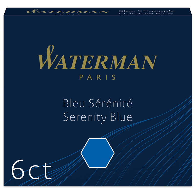 Чернила в патронах Waterman International синий 6шт. картонная коробка