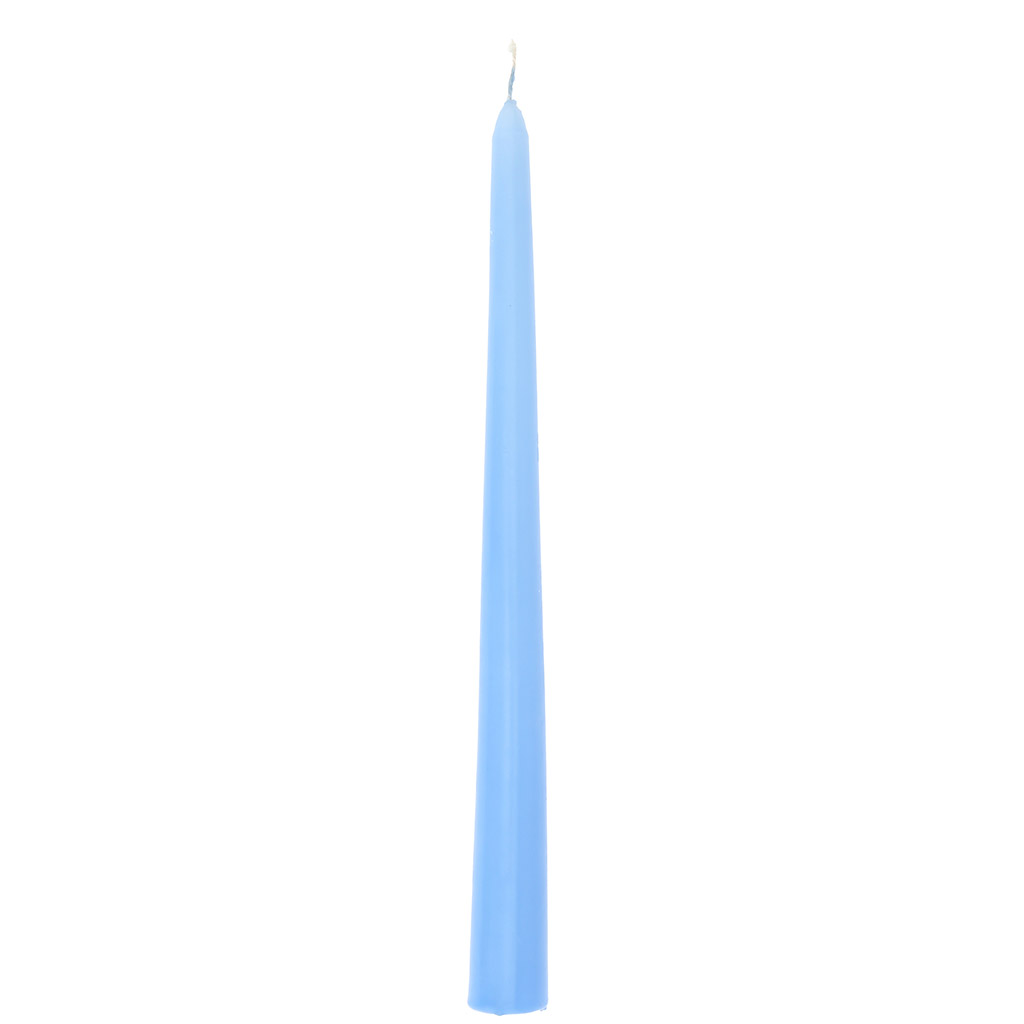 Свеча "Античная Люкс" д2,2см, h25см, пастельно-голубой, время горения 6 часов, 55гр, индивидуальная упаковка, "Euro Candle" (Россия)