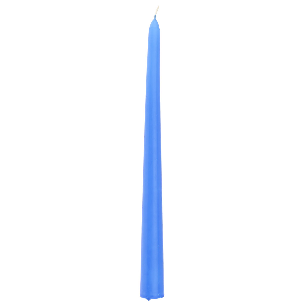 Свеча "Античная Люкс" д2,2см, h25см, синий, время горения 6ч, 55гр, индивидуальная упаковка, "Euro Candle" (Россия)