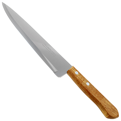 "Tramontina Universal" Нож поварской 22,5см, деревянная ручка, широкое лезвие (Бразилия)