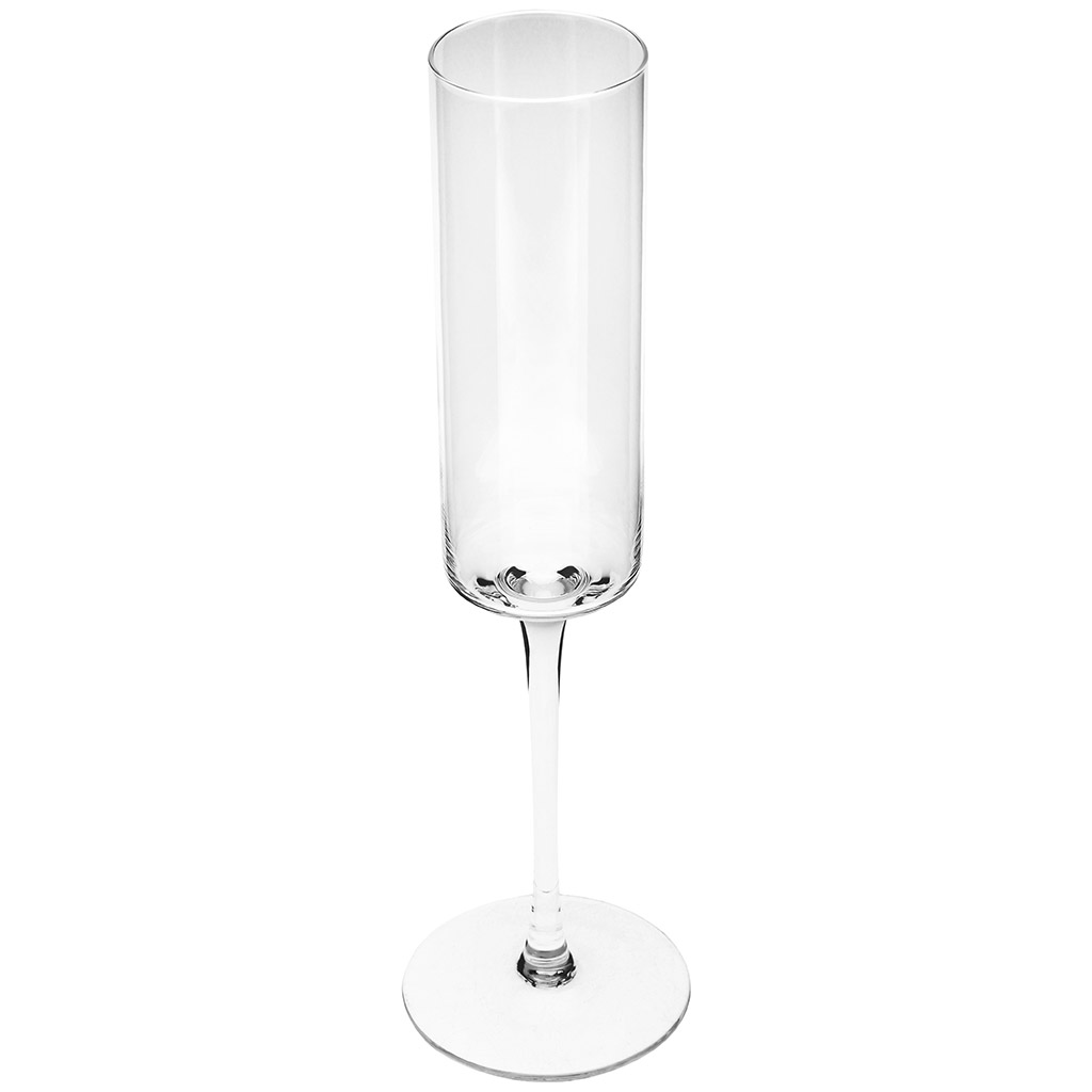 Бокал стеклянный 180мл, д4,5см, h25см, для шампанского, тонкостенное, прозрачное стекло (Китай) Цена указана за штуку. В коробке 6 штук. "Шопен"