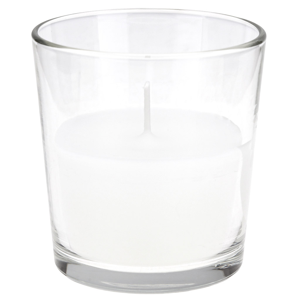 Свеча "Кокос", д8см, h8см, ароматизированная, время горения 21-22 часов, стеклянный стакан, 220гр, в картоне, "Lumi" (Россия)