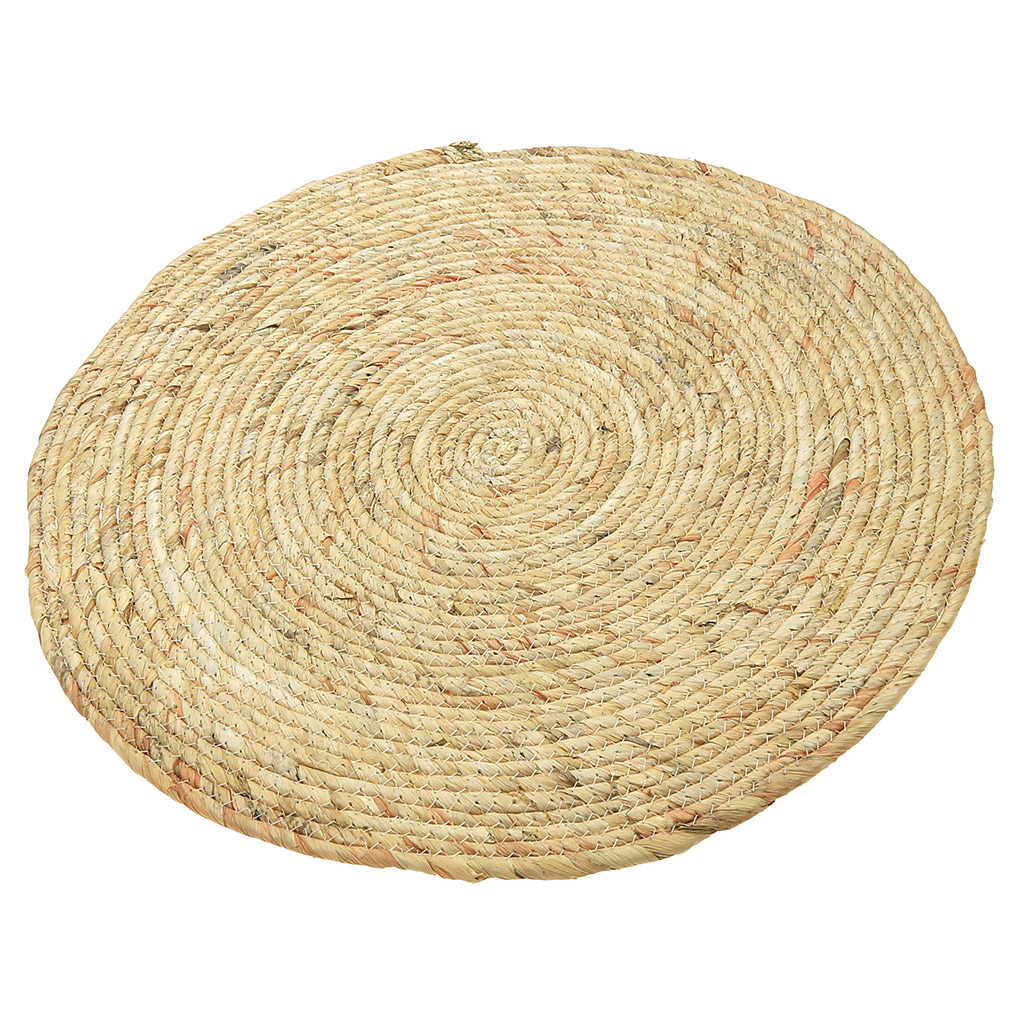 Циновка плетеная "Сахара" д60см, листья кукурузного пачатка, ручная работа (Китай)