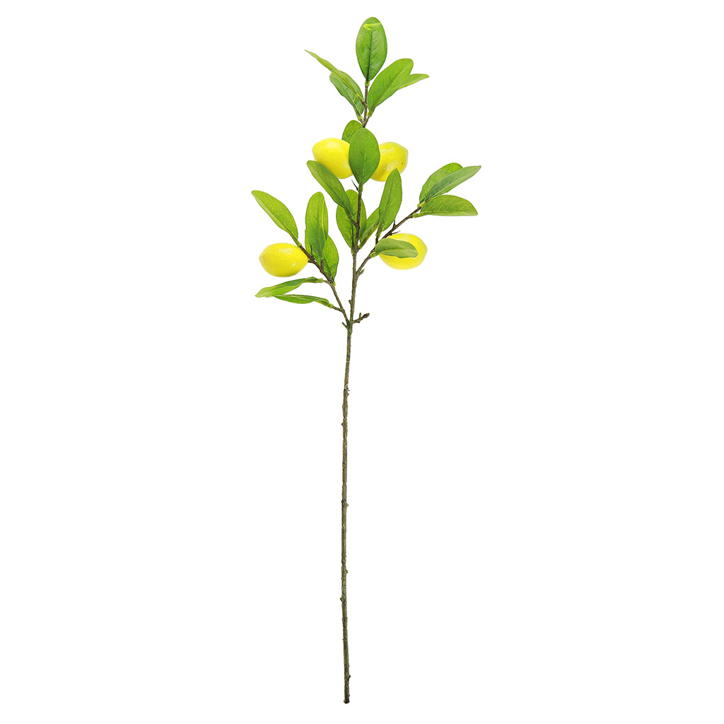 Декоративная ветка "Лимон" 70см 4плода 6х4см (Китай)