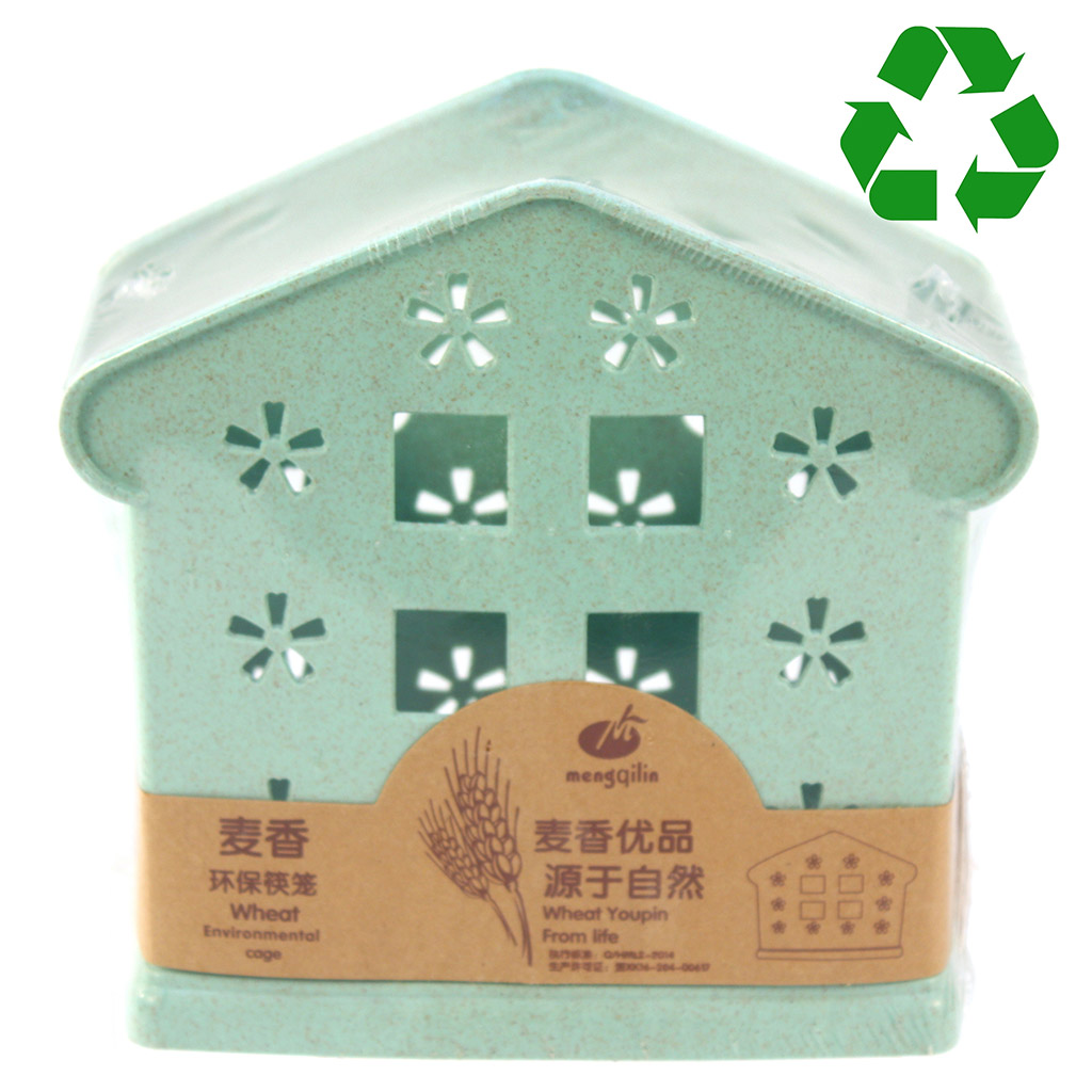 Подставка пластмассовая для туалетных принадлежностей "Эко дом" 6,8х15х14,5см, фисташковый, настенная/настольная (Китай) Пластик с добавлением пшеничных волокон.