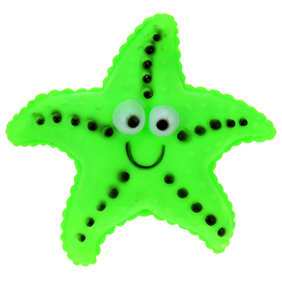 Игрушка для собаки "Морская звезда" 13х12,5см, резиновая, с пищалкой, цвета микс (Китай)