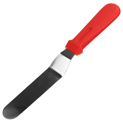 Нож кондитерский (лопатка для блинов) из нержавеющей стали 15см, пластмассовая ручка (Китай)