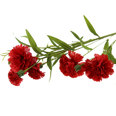 Букет "Гвоздика" 70см, цветки из ткани, красный (Китай)