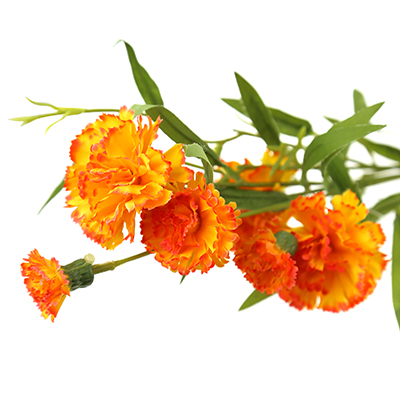 Букет "Гвоздика" 70см, цветки из ткани, оранжевый (Китай)