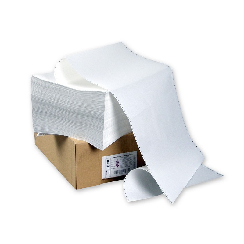 Перфорированная бумага Promega  210мм 1-сл.,шаг12 ,бел.100%,НП, 1500л/уп