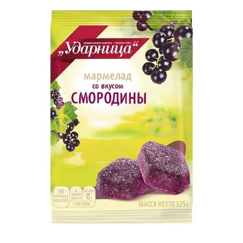 Мармелад Вкус черной смородины Ударница, 325г