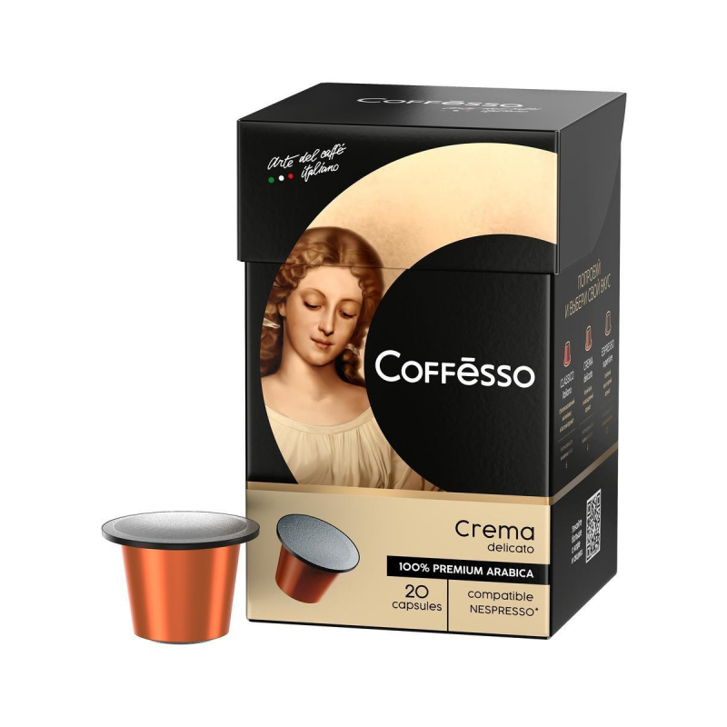 Кофе в капсулах Coffesso Crema Delicato, 100% Premium Arabica, 20кап