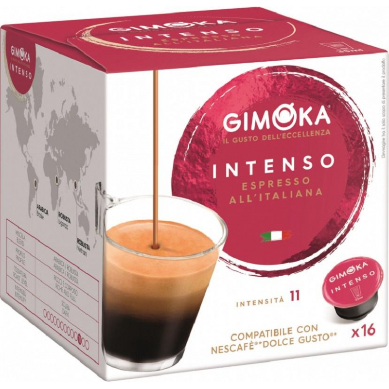 Кофе в капсулах Gimoka Dolce Gusto Espresso Intenso (DG), 16кап/уп