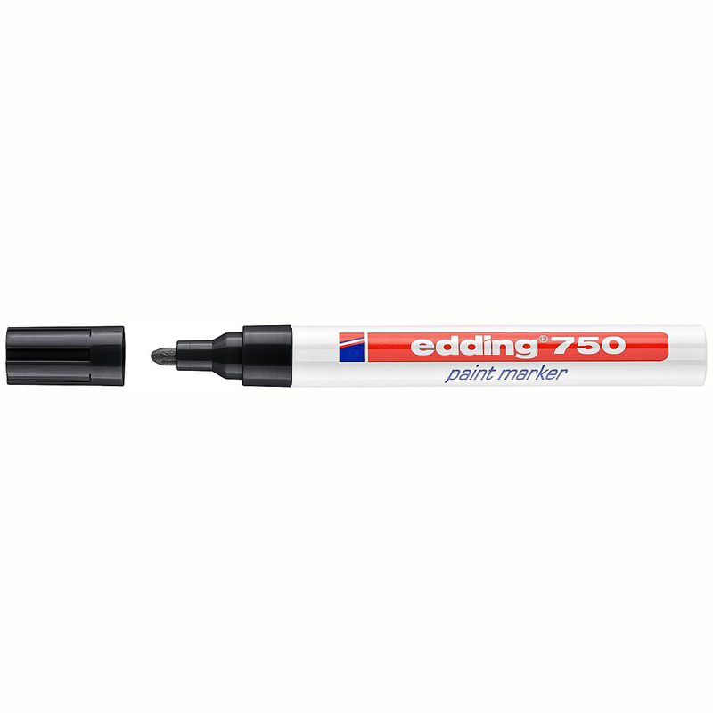 Маркер-краска Edding 750 черный, 2-4мм
