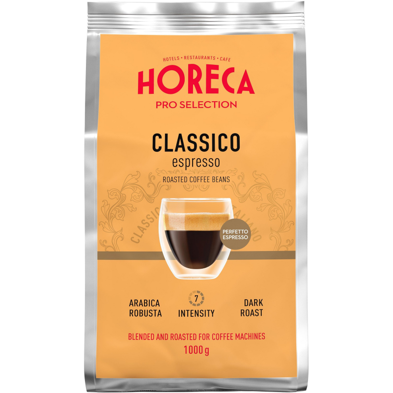 Кофе Horeca жареный Espresso Classico в зернах,в мягкой упаковке, 1кг