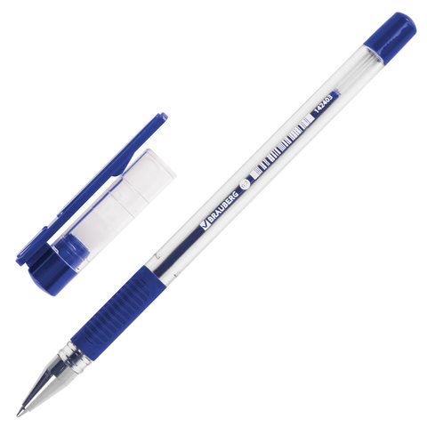 Ручка шариковая с грипом BRAUBERG X-Writer, СИНЯЯ, узел 0,7 мм, линия письма 0,35 мм, 142403