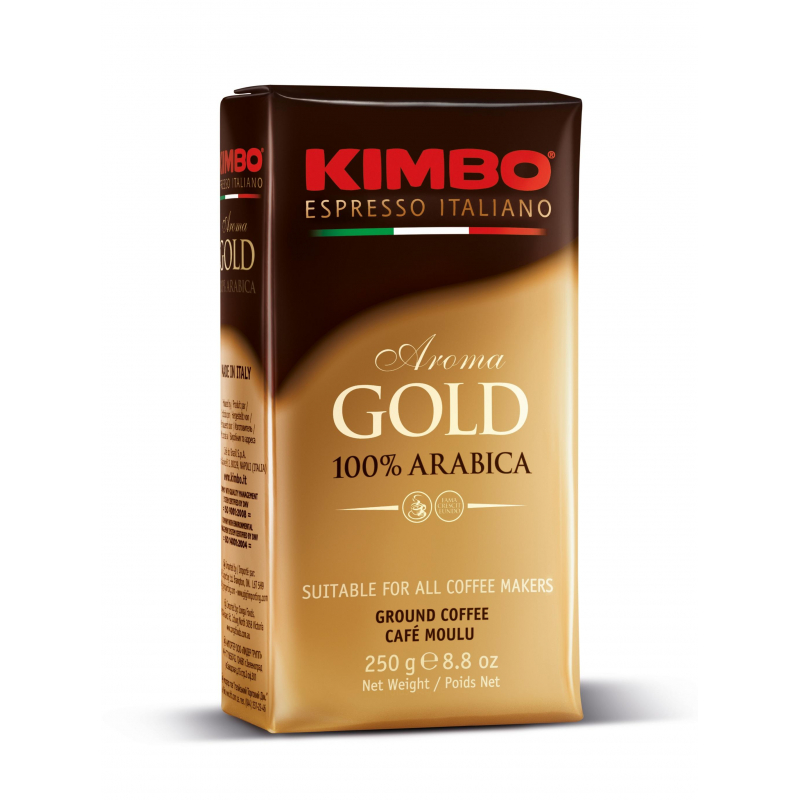 Кофе Kimbo молотый,жареный,Gold 100% Арабика,натур.,вак.уп.,  250г