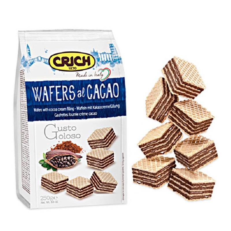 Вафли Crich Wafers с какао-кремовой начинкой, 250г
