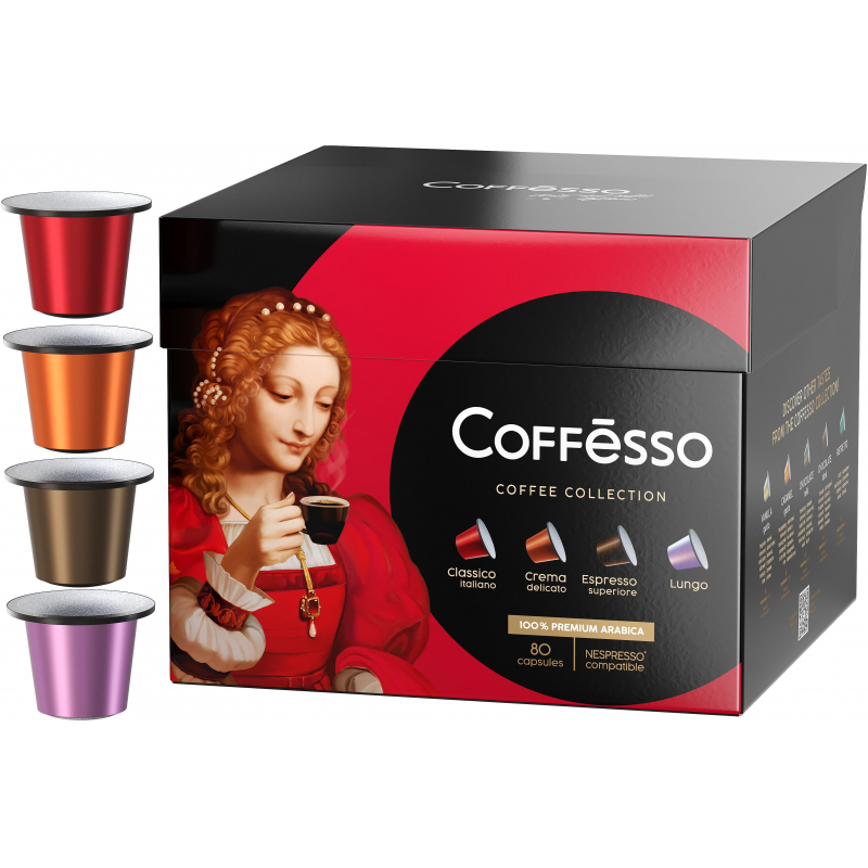 Кофе в капсулах Coffesso Аcсорти 4 вкуса, 80шт 101740