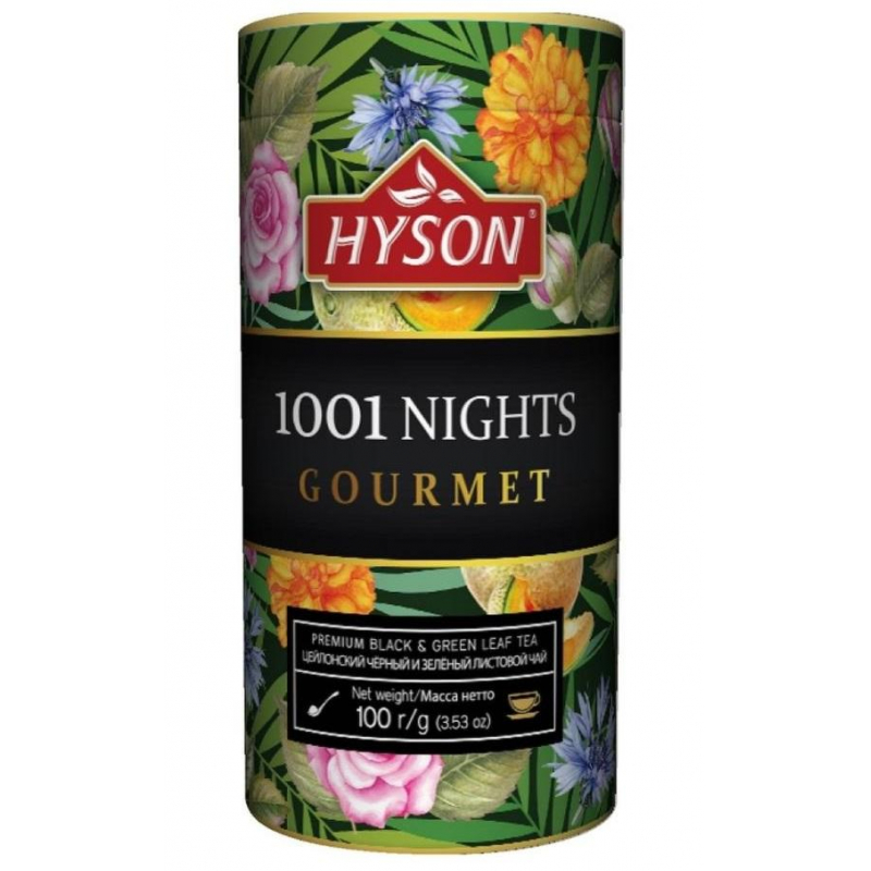 Чай Hyson Gourmet 1001 ночь черный и зеленый, 100г