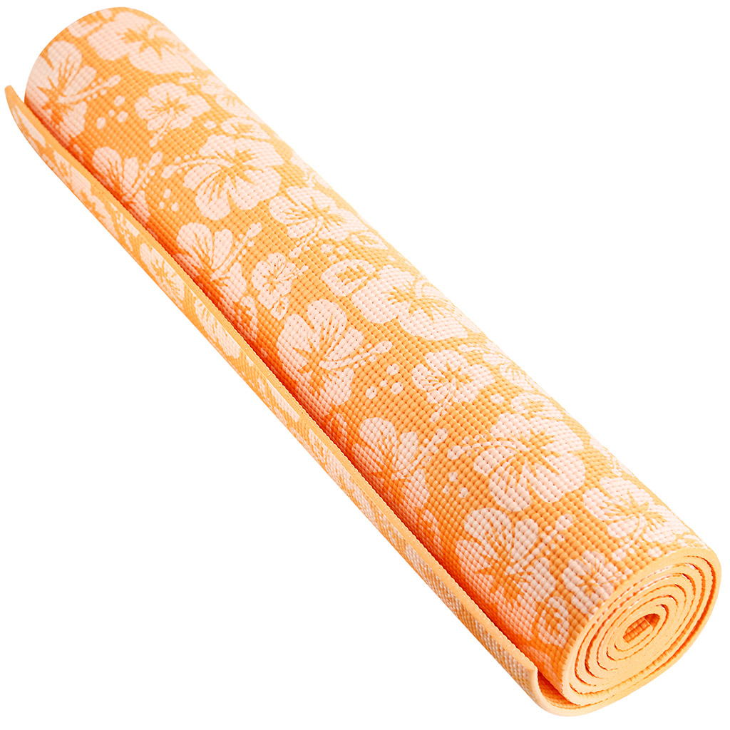 Коврик для йоги 61х173см 6мм ПВХ "Камея" оранжевый (Китай)