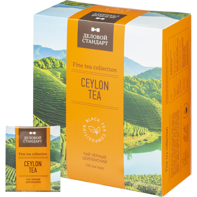 Чай Деловой Стандарт Ceylon tea черн. 100 пакx2гр