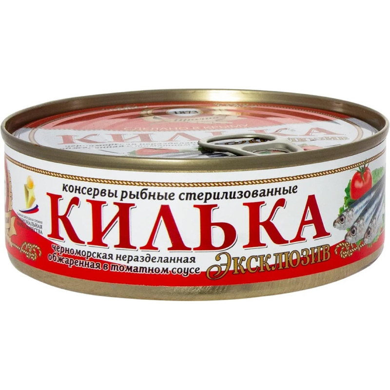 Рыбные консервы Килька Пролив черном. нераздел. в том. соусе, обжар., 240г