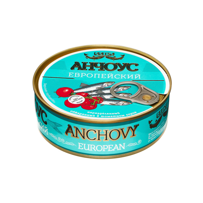 Рыбные консервы Анчоус Laatsa европейский обжаренный в т/с, 240г
