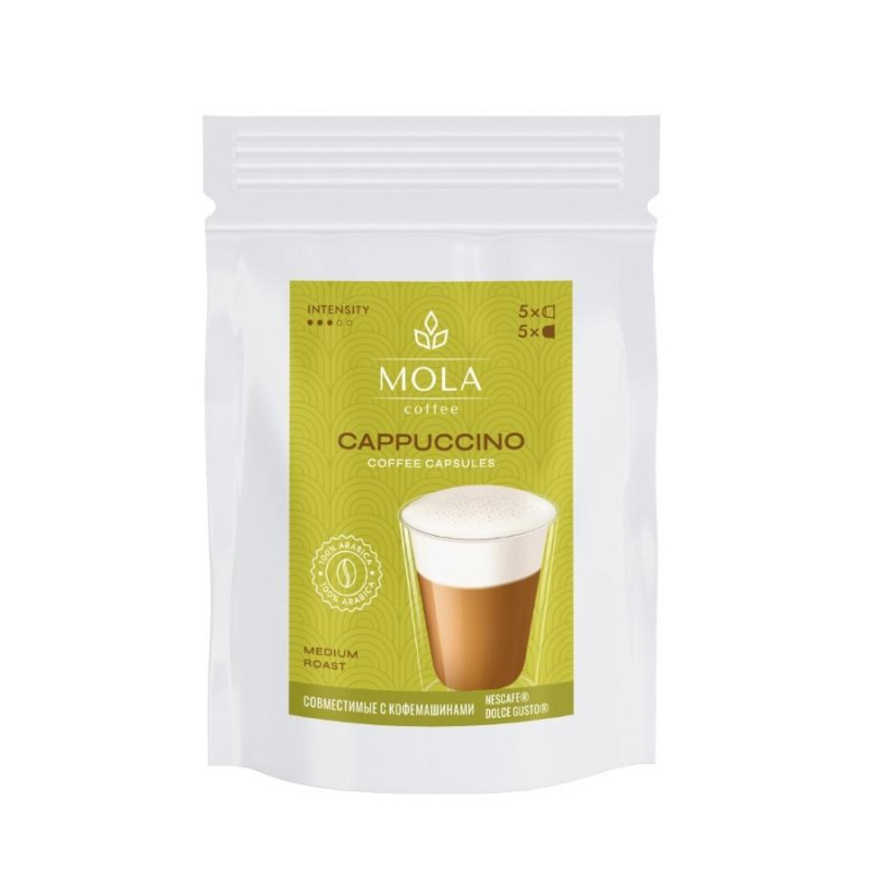 Кофе в капсулах Mola Cappuccino ((DG), 10кап/уп