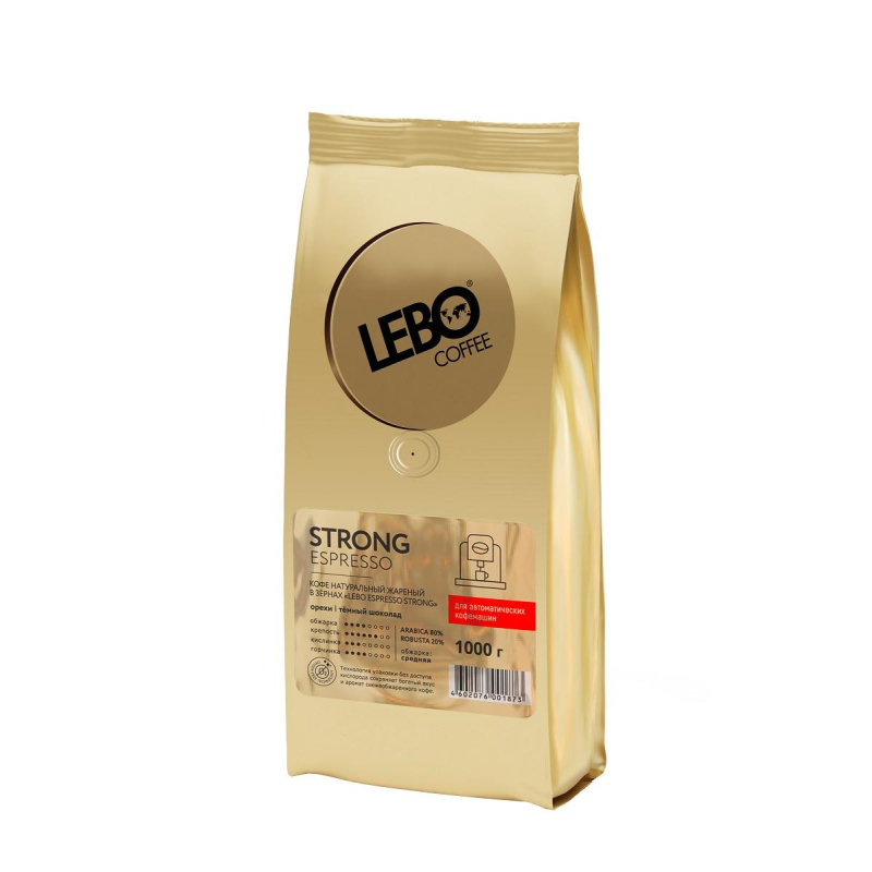 Кофе Lebo Espresso Strong в зернах, 1кг