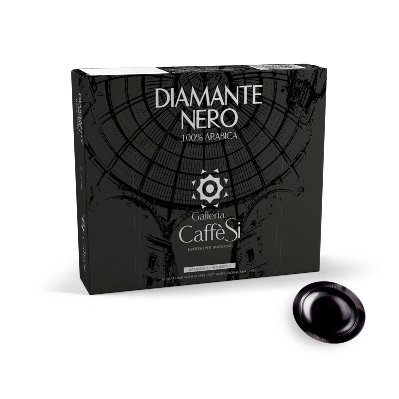 Кофе в капсулах Galleria CaffeSi Diamante Nero мол. (Nespresso Pro),50шт/уп