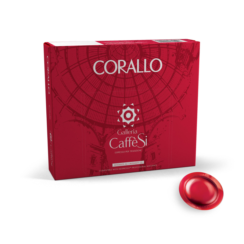 Кофе в капсулах Galleria CaffeSi Corallo мол. (Nespresso Pro), 50шт/уп