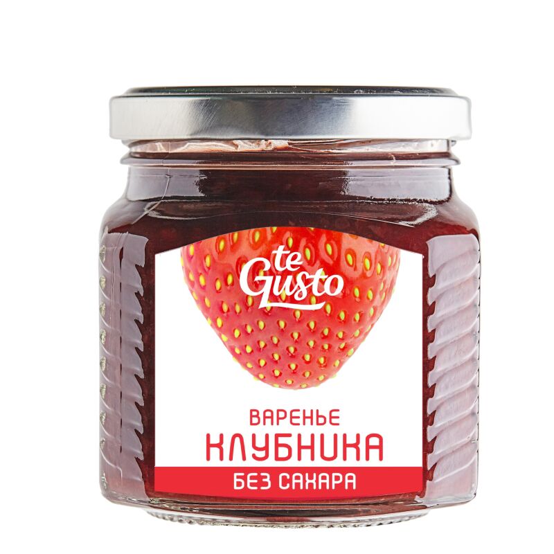 Варенье te Gusto из клубники, без сахара, 300г