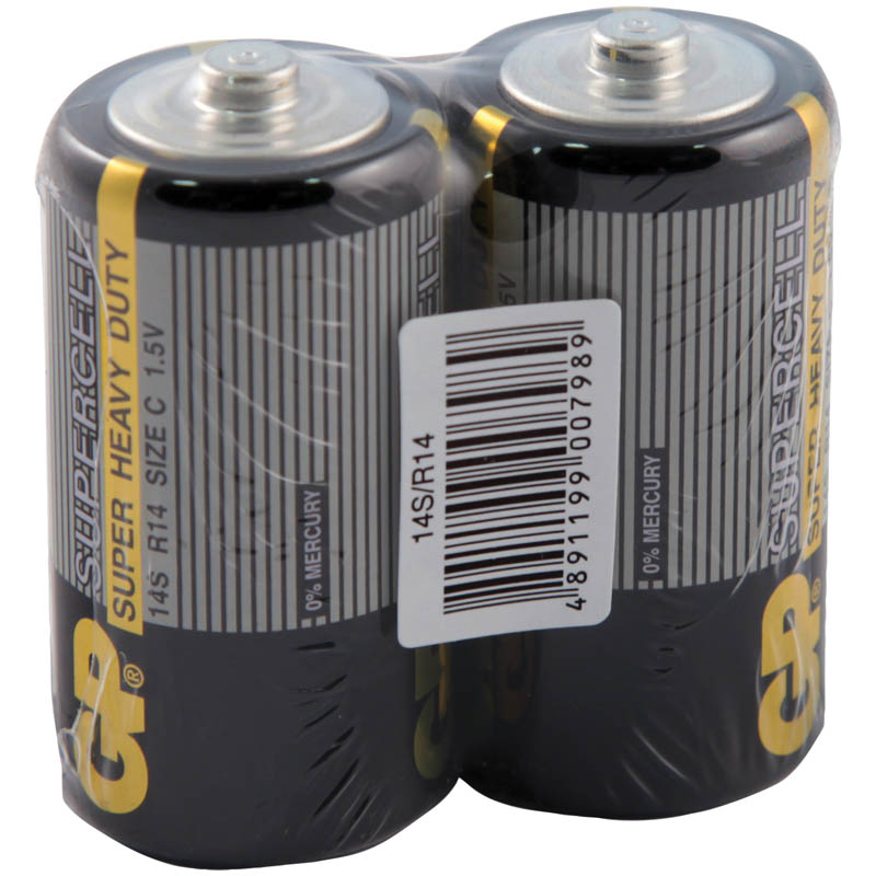 Батарейка GP Supercell C (R14) 14S солевая, OS2