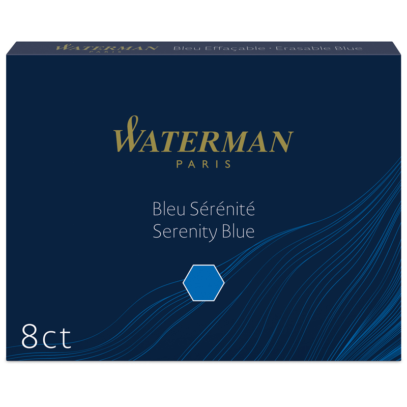 Чернила в патронах Waterman Standart синий 8шт. картонная коробка