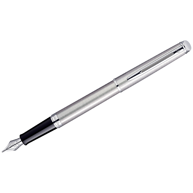 Ручка перьевая Waterman Hemisphere Stainless Steel PT синяя, 0,8мм, подарочная упаковка