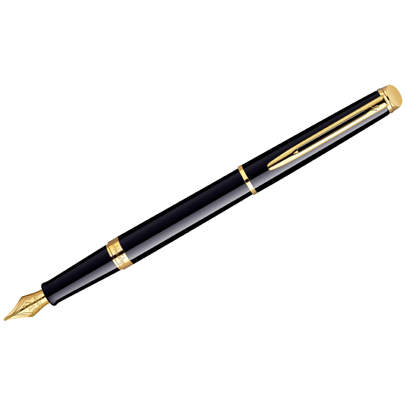 Ручка перьевая Waterman Hemisphere Mars Black GT синяя, 0,8мм, подарочная упаковка