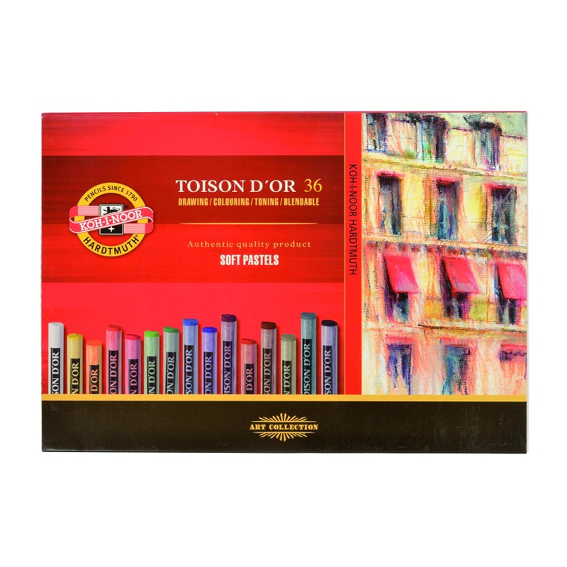 Пастель художественная Koh-I-Noor Toison D`or 36 цв картон упаковка