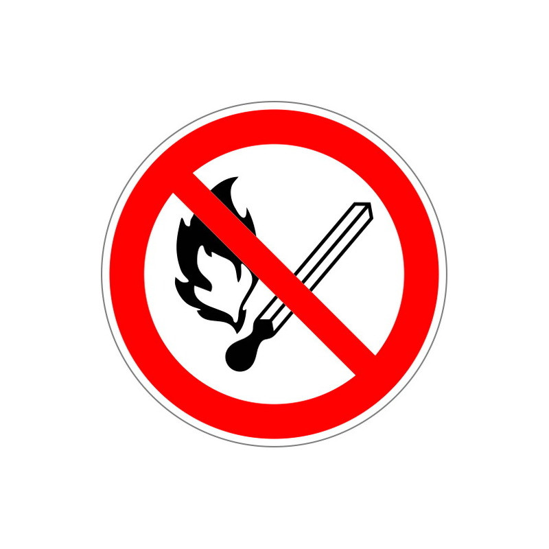 Знак безопасности P02 Запр.польз.откр.огнем и курить(плёнка,200х200)