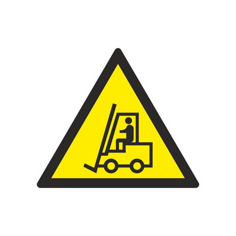 Знак безопасности W07 Внимание. Автопогрузчик (плёнка,200х200)