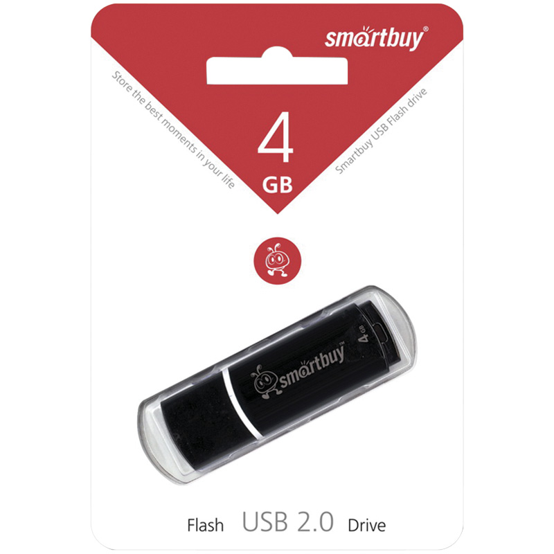 Память Smart Buy Crown  4GB, USB 2.0 Flash Drive, черный