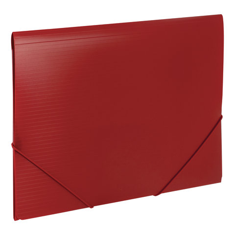 Папка на резинках BRAUBERG Contract, красная, до 300 листов, 0,5 мм, бизнес-класс, 221798