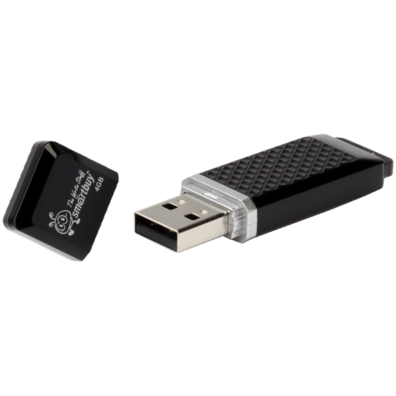 Память Smart Buy Quartz 4GB, USB 2.0 Flash Drive, черный