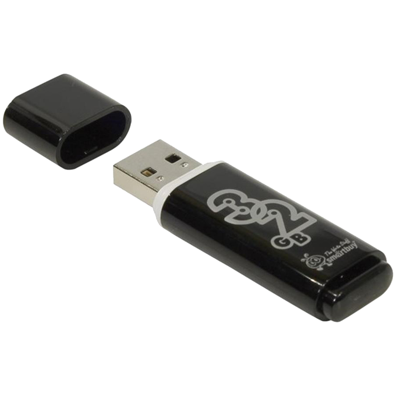 Память Smart Buy Glossy 32GB, USB 2.0 Flash Drive, черный