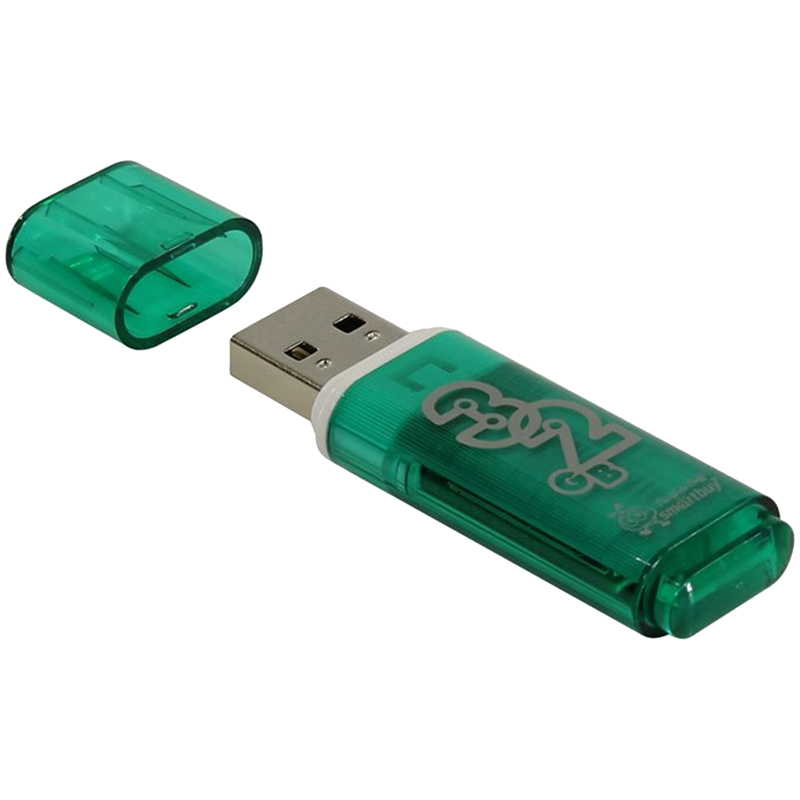 Память Smart Buy Glossy  32GB, USB 2.0 Flash Drive, зеленый