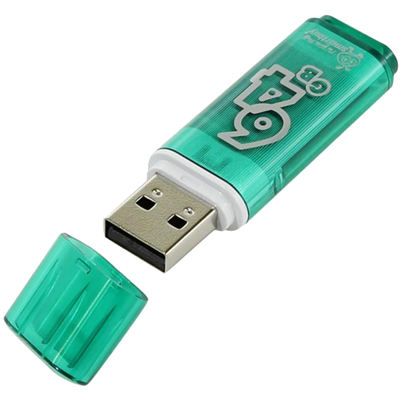 Память Smart Buy Glossy  64GB, USB 2.0 Flash Drive, зеленый